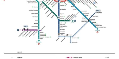 نقشہ کی ساؤ پالو CPTM نقل و حمل