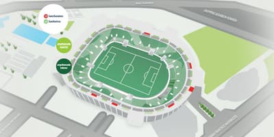 نقشہ کے یلیانج Parque - اپر بلیچرز