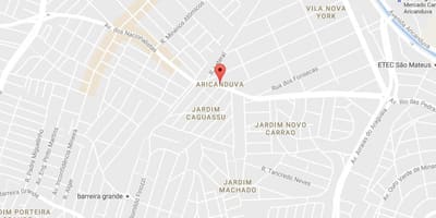 نقشہ کے Aricanduva ساؤ پالو