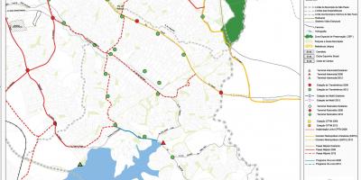 نقشہ کے Cidade Ademar ساؤ پالو - پبلک ٹرانسپورٹ