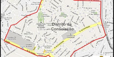 نقشہ کے Consolação ساؤ پالو