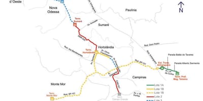 نقشہ کے corredor metropolitano Noroeste