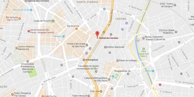 نقشہ کے Palácio dos Correios ساؤ پالو