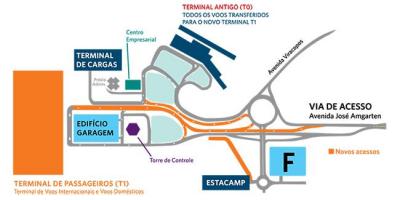نقشہ کے بین الاقوامی ہوائی اڈے Viracopos پارکنگ