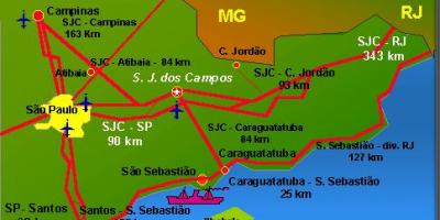 کا نقشہ ساؤ جوس ڈاس Campos ہوائی اڈے