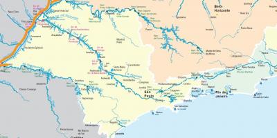نقشہ کی ساؤ پالو دریاؤں